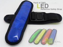 LED Safety Armband - Blue x 2