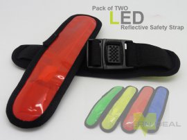 LED Safety Armband - Red x 2