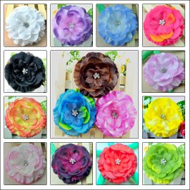 Flower Hair Clips - 15 Pieces