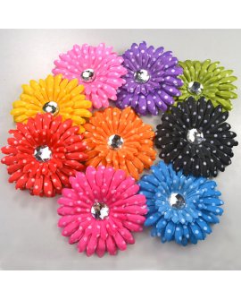 Flower Hair Clips - 9 Pieces