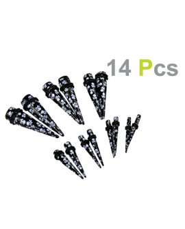 Acrylic Ear Stretching Tapers - 14 Pcs