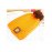 Unisex Knit Crochet Beanie Hat - Star Orange
