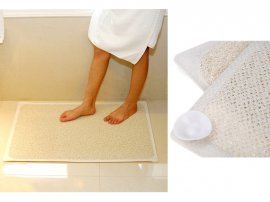 Anti-slip Bathroom Floor Mat - WHITE