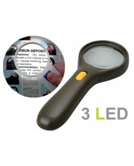 3 LED Magnifier Netted Handle Double Magnification