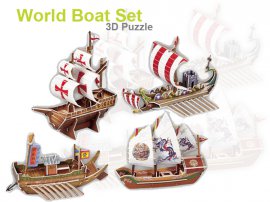 3D Foam Puzzle - World Boat Set