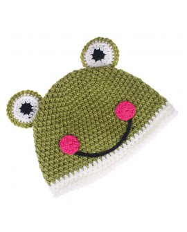 Cartoon Animal Frog Wool Knit Beanie