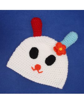 Cartoon Snow Bunny Wool Knit Beanie