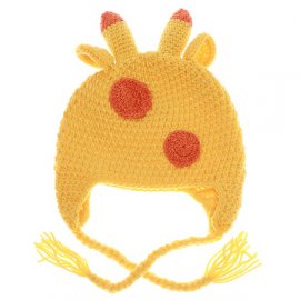 Cartoon Animal Giraffe Wool Knit Beanie