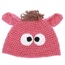 Knit Beanie - Pink Donkey