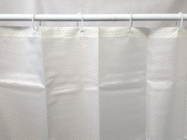 Shower Curtain w/ Rings 2.4x1.8- OFF WHITE / CREAM